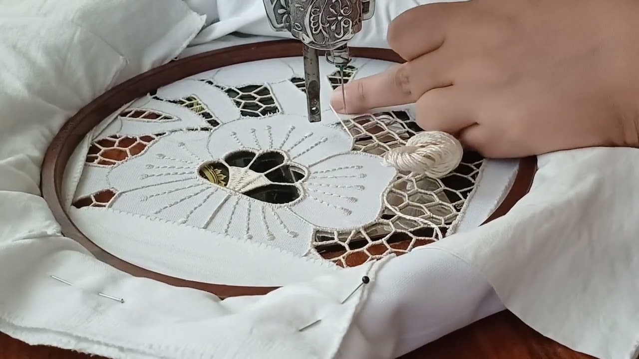 #Beyaziş ranır çalışması #embroidery #cutworkembroidery #whiteworkembroidery #nakış #beyaziş
