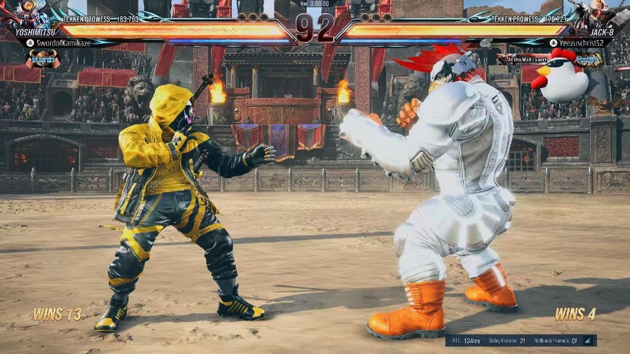 Yoshimitsu fights Jack 8