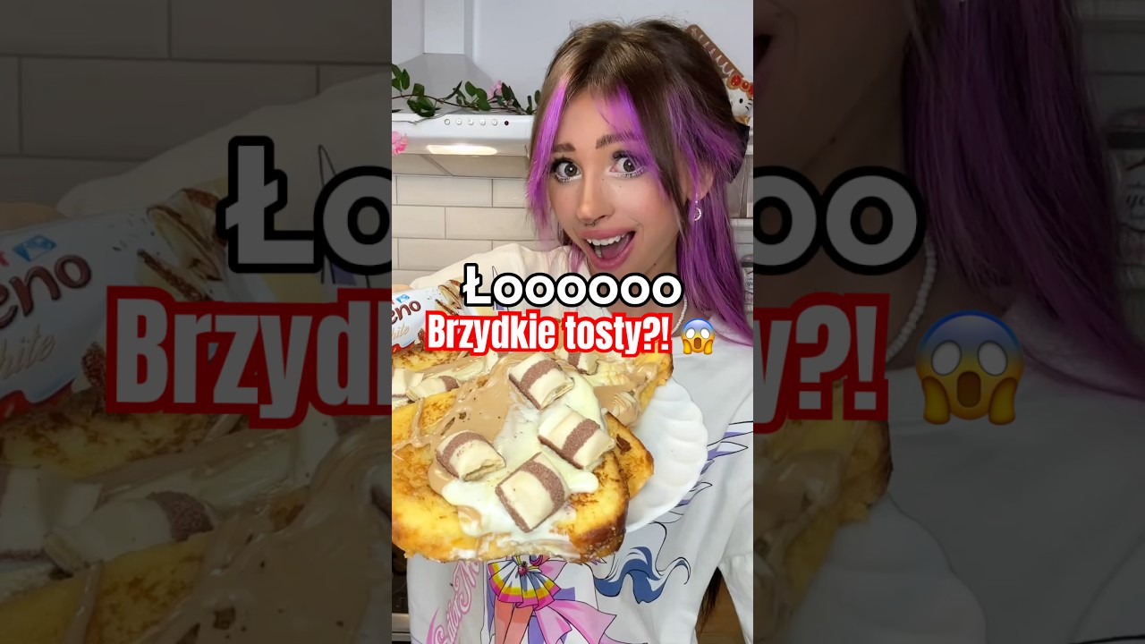 BRZYDKIE TOSTY KINDER BUENO?! 😱 #tosty #kinderbueno #frenchtoast #przepisy #wpadki #nailedit