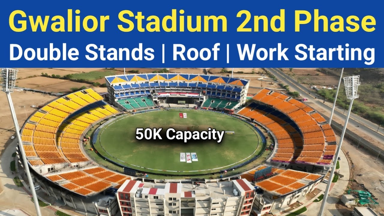 WoW🔴 Gwalior Stadium 2nd Phase 3D Model | Double Tier, Roof & Seating Plans | Work Starting
