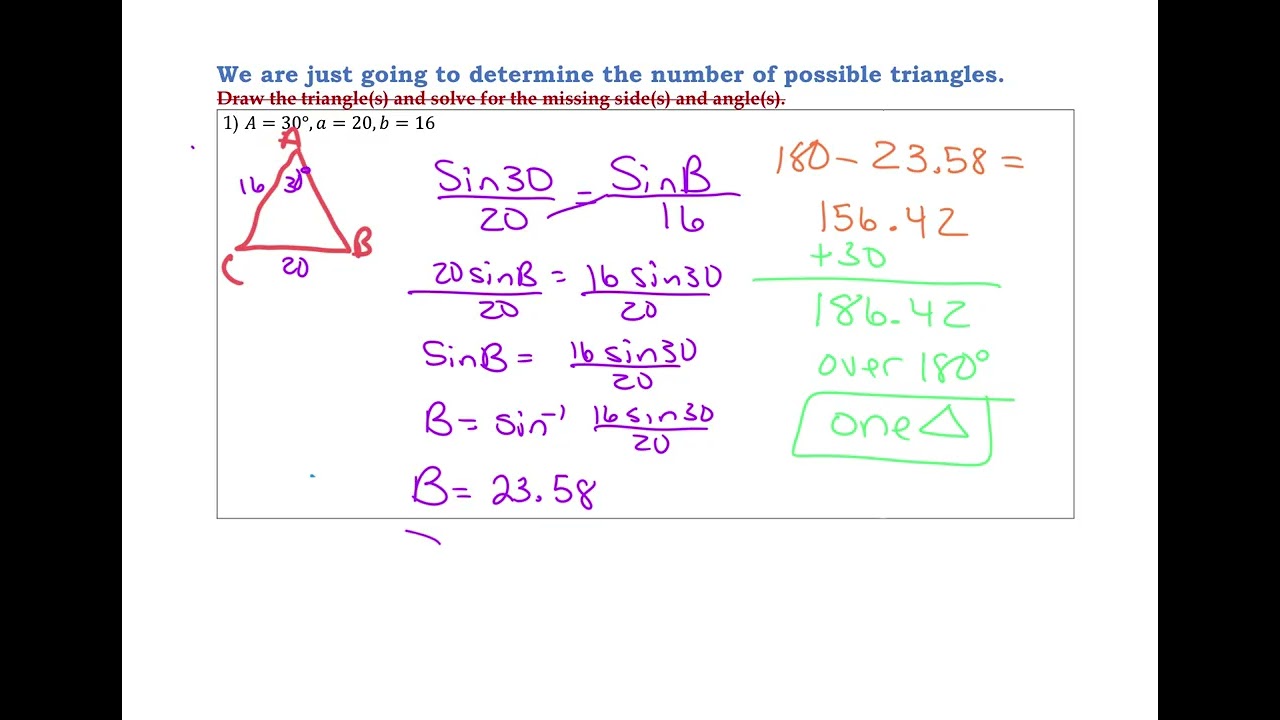 8c   Ambiguous Cases LOS Notes How Many triangles