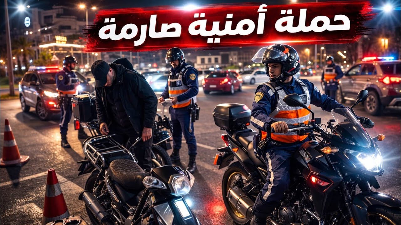 🔥 حملة أمنية شرسة لفرقة الدراجين لتطهير كورنيش عين السبع من الدرجات النارية وأصحاب سوابق