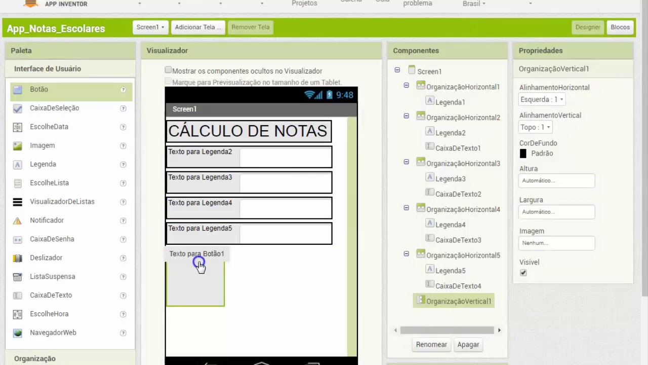 App Cálculo Média Escolar - Parte 01