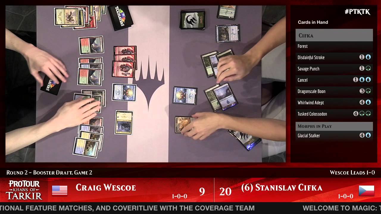Pro Tour Khans of Tarkir Round 2 (Draft): Craig Wescoe vs. Stanislav Cifka