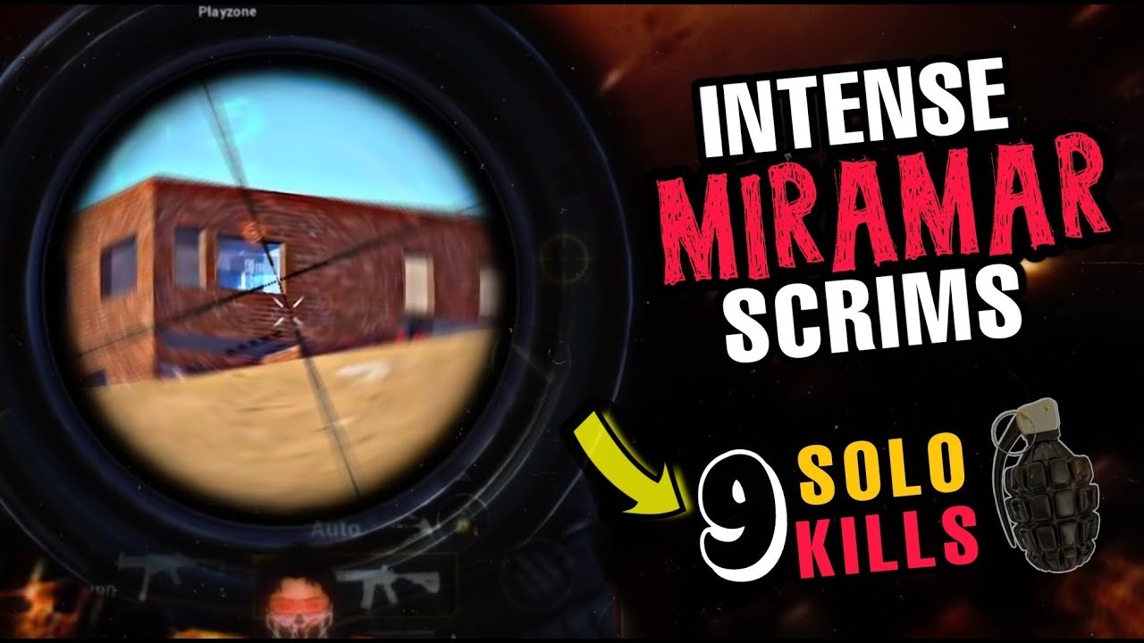 9 solo kills Dinner🍗| Miramar Scrims Highlights | Blind Psycho