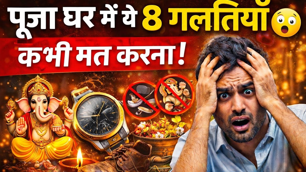 पूजा घर में ये 8 गलतियाँ कभी मत करना 😳 | वरना घर में आ सकती है परेशानी | Vastu Tips Hindi | 