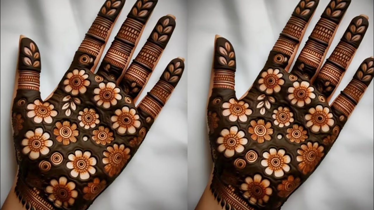 Easy 3D Style Floral Henna Design | Simple Bridal Mehndi Design | Bhrwa Mehndi | सुंदर मेहंदी डिजाइन