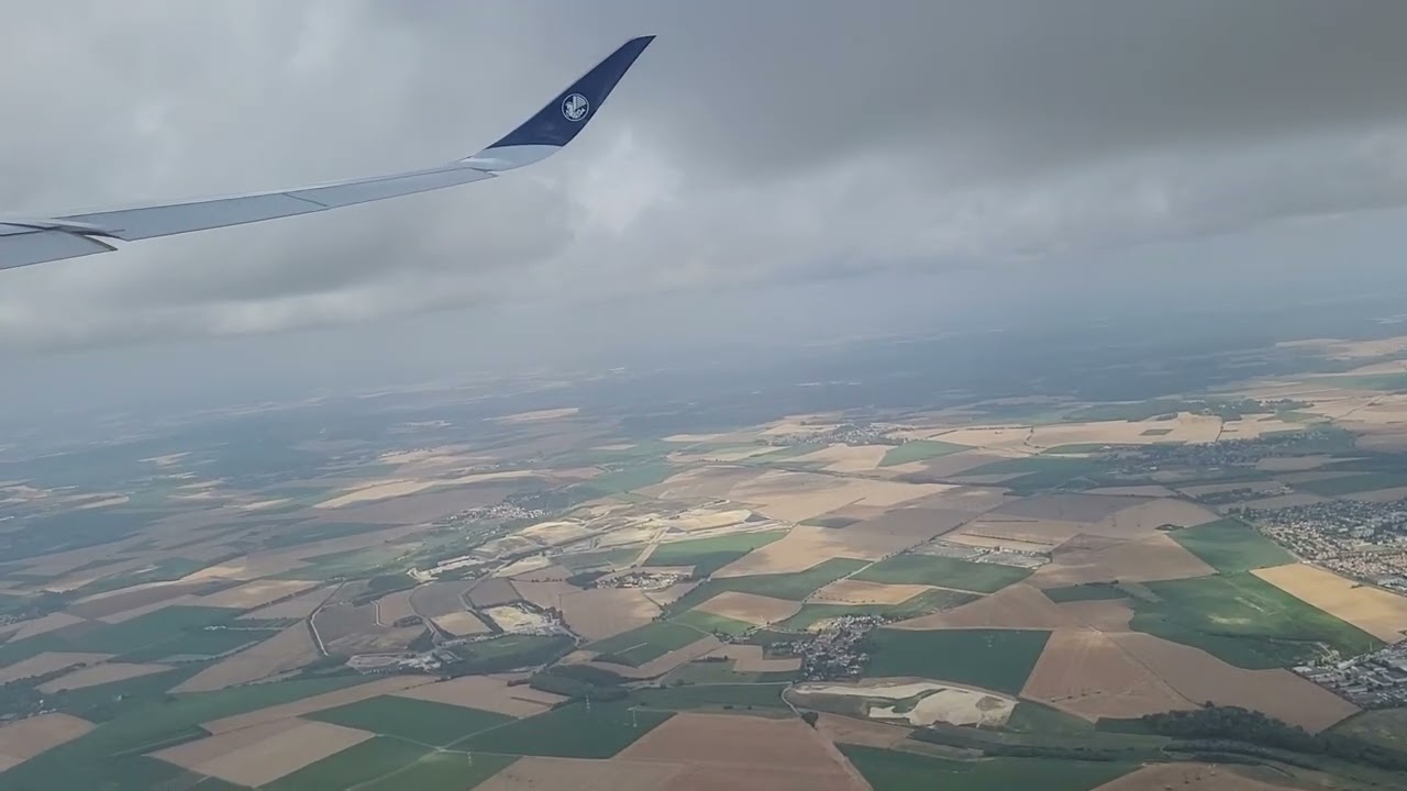A350 900 take off from Roissy CDG TERMINAL 2E