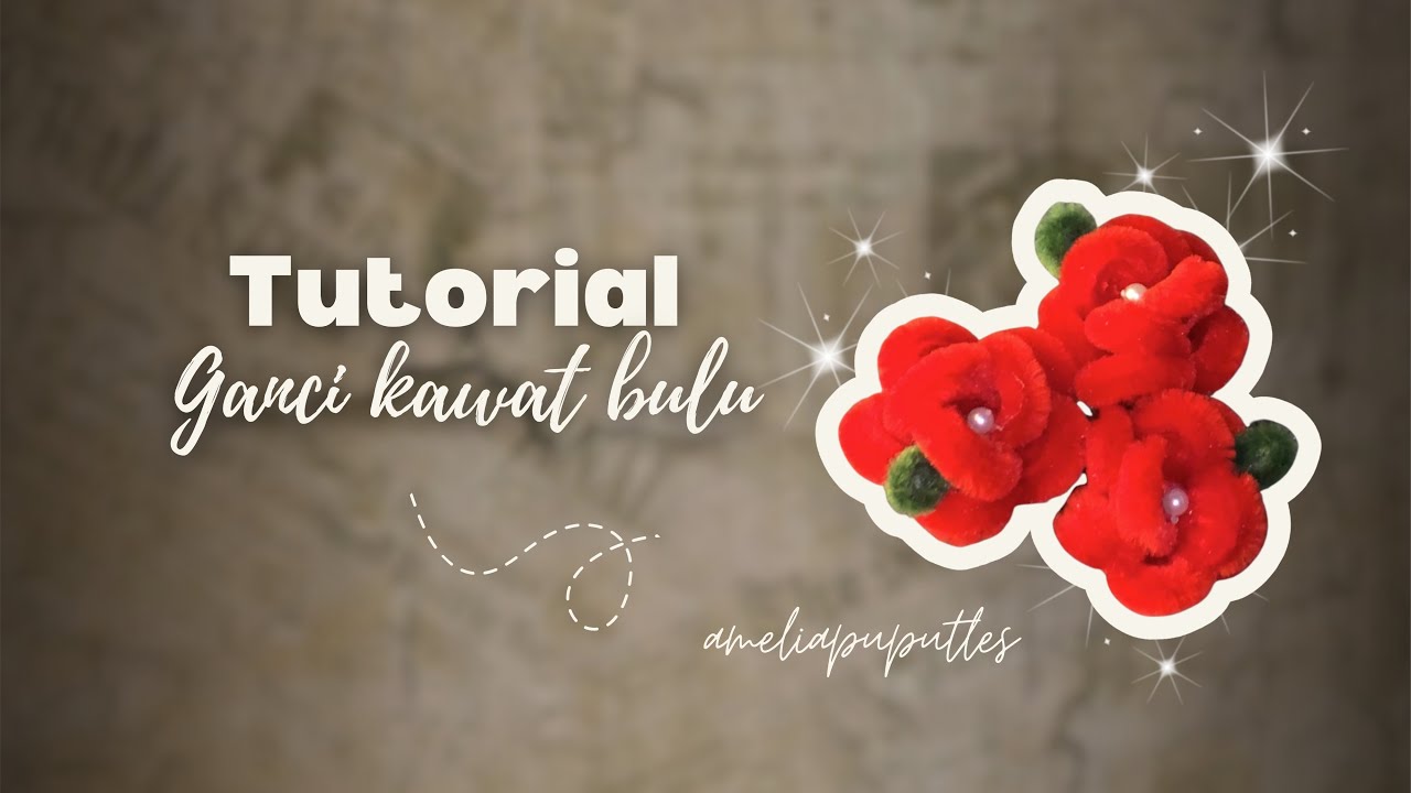 DIY Kawat Bulu | Gantungan Kunci Bunga Mawar Super Gemes🌹𐙚⋆. ̊