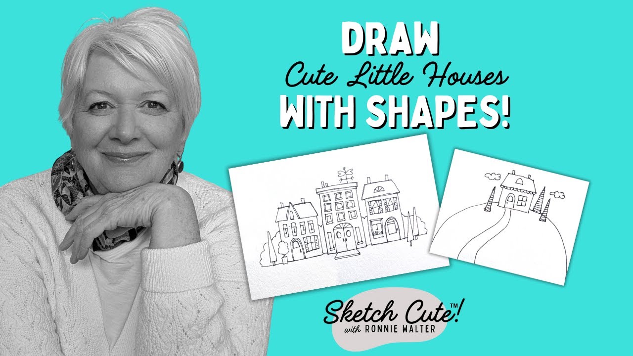 Рисуйте милые маленькие домики, используя простые геометрические фигуры — по методу Sketch Cute™!