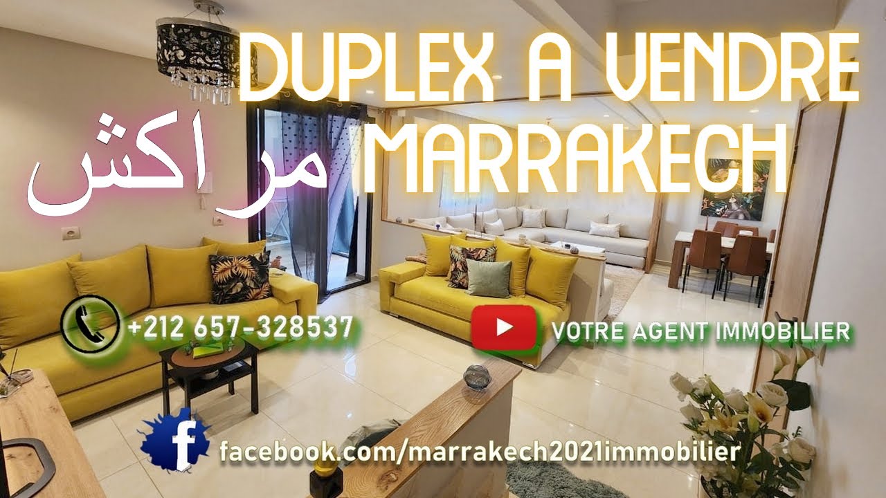 دوبليكس جديدة اللبيع وسط مراكش المساحة 113 متر duplex à vendre à Marrakech☎️ 06.57.32.85.7