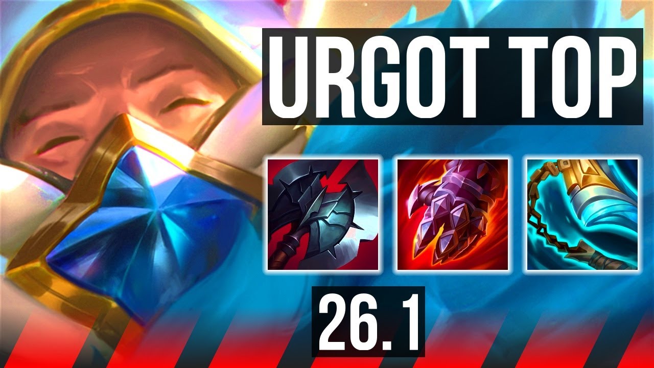 URGOT vs TEEMO (TOP) | 45K damage | KR Master | 26.1