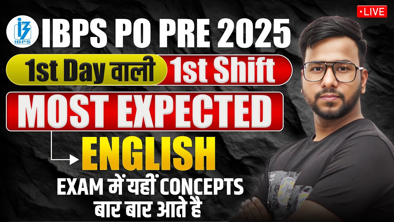 Rapid Revision: IBPS PO Pre 2025 English | IBPS PO Pre 2025 English Most Expected Questions | Varun
