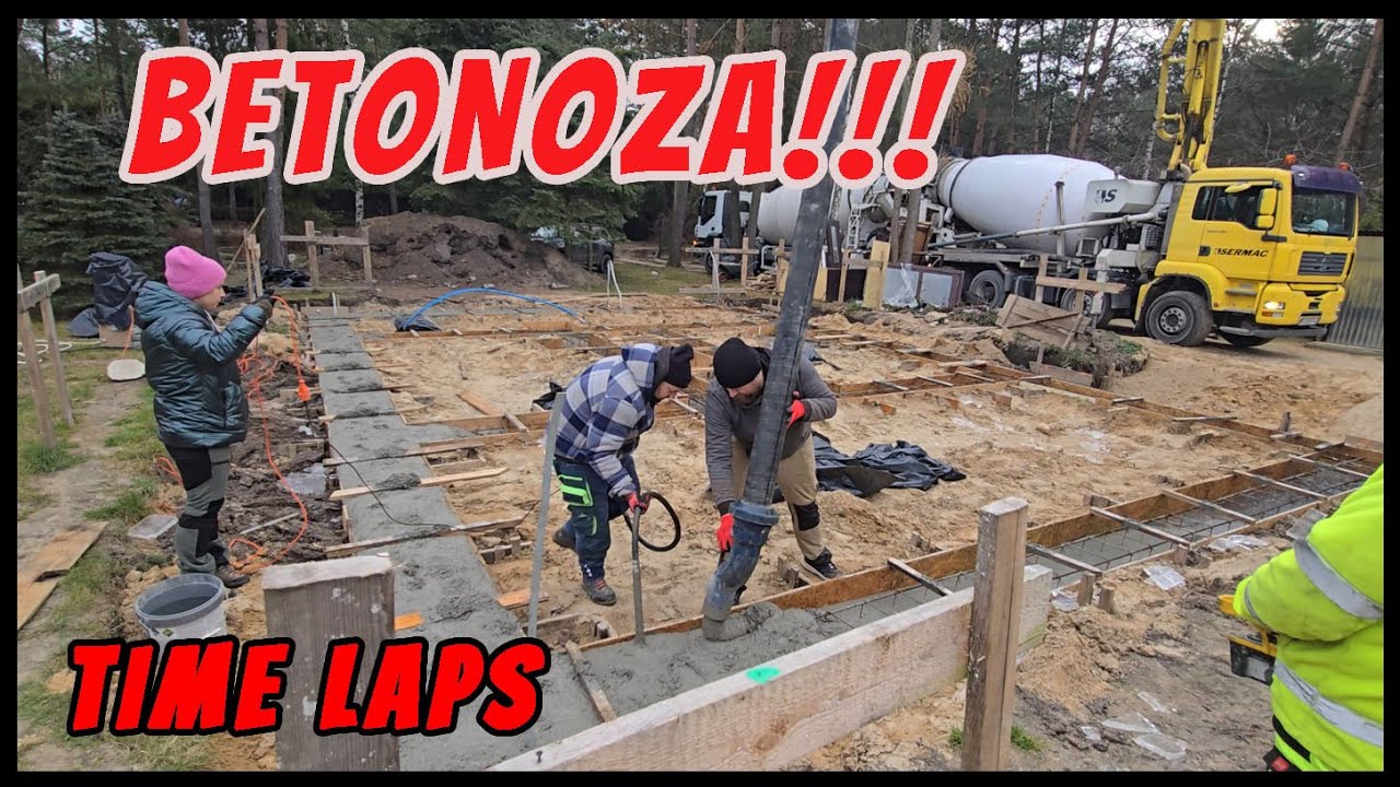 Betonowanie ław fundamentowych w 5 minut - Time laps #47