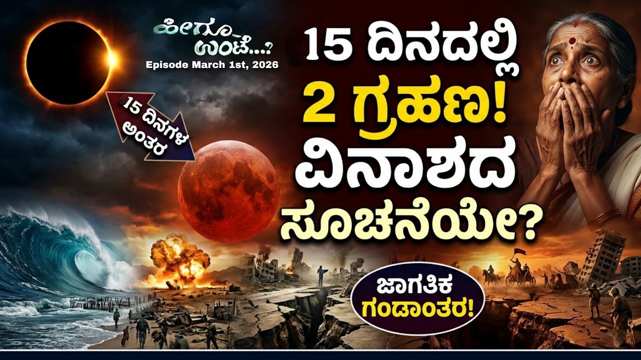 15 ದಿನಗಳ ಅಂತರದಲ್ಲಿ 2 ಗ್ರಹಣ-ವಿನಾಶದ ಸೂಚಕವಾ...? | #heeguunte Episode March 1st, 2026