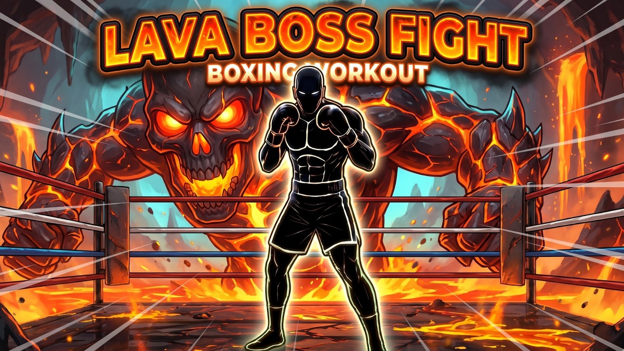🔥БОКС: БИТВА С БОССОМ В ЛАВЕ 🥊 Иммерсивная разминка-игра ⚡ Фитнес-перерыв для мозга и физкультура