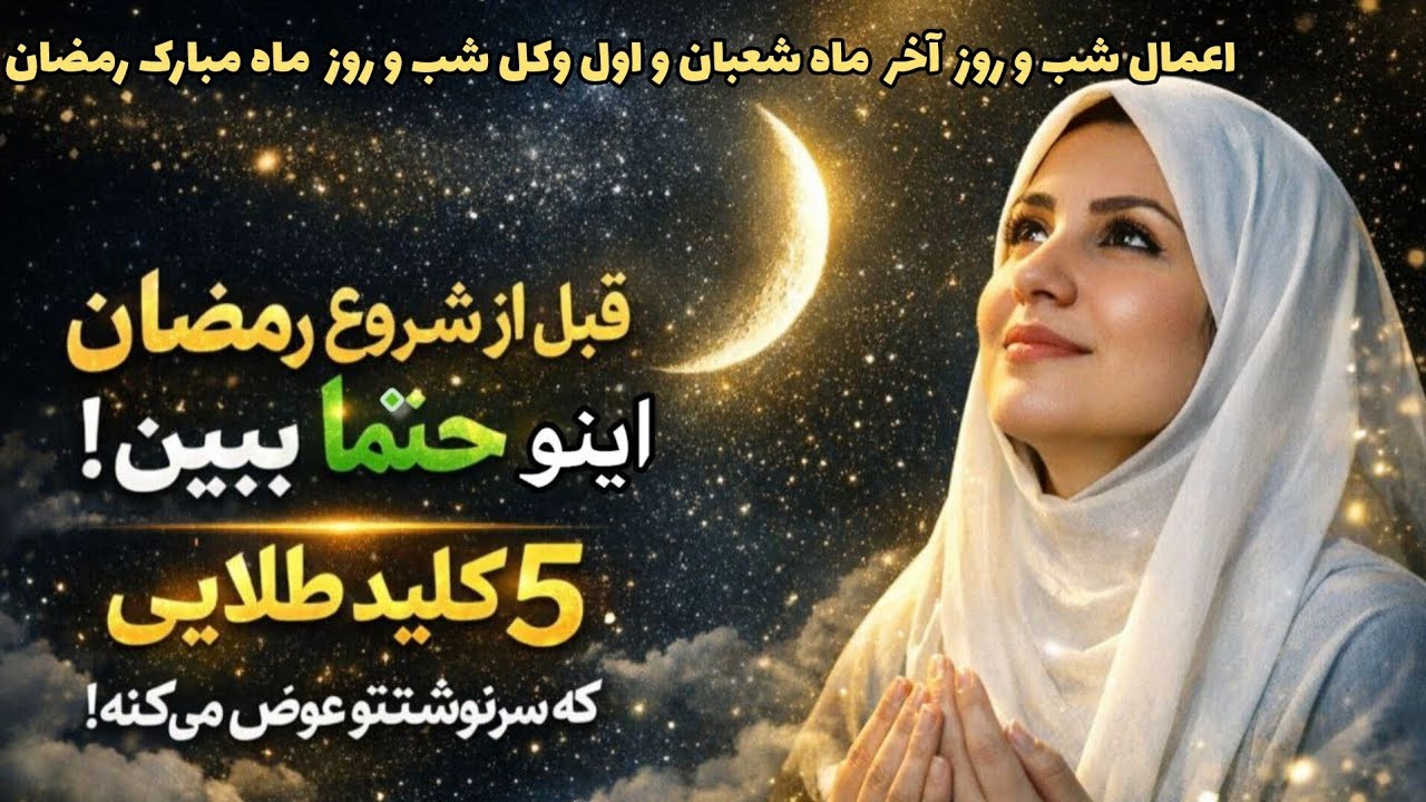  وداع با شعبان ورودبه مهمانی خدا...رمضان داره میاد… آماده‌ای؟ 🌙Ramadan Is Coming… Are You Ready?