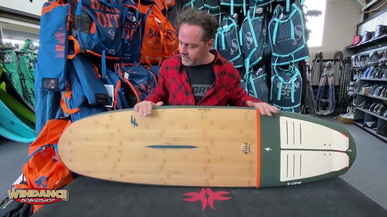 F-one 2022 Slice Bamboo Freestyle Kitesurf board at Windance Boardshop