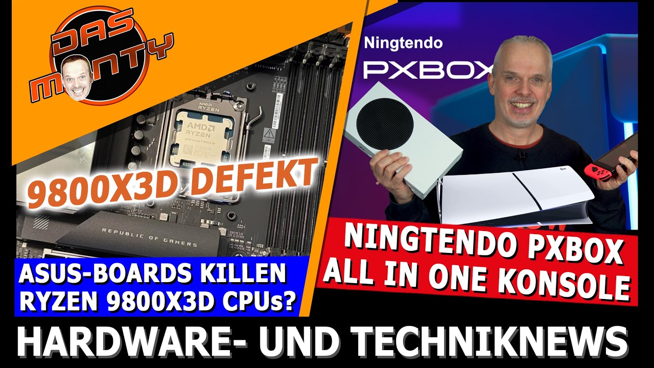 Arbeisspeicher 340% Teurer | Asus-Boards killen Ryzen 9800X3D | Ningtendo PXBox - All in One Konsole