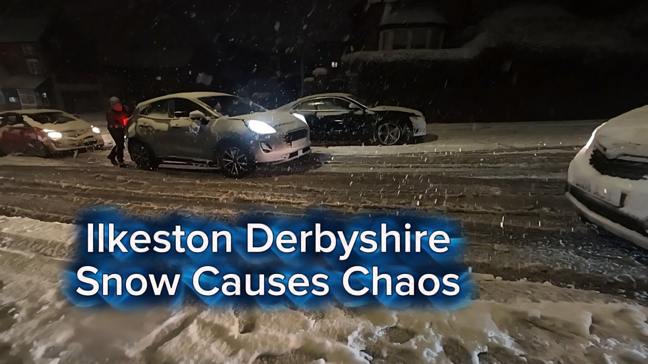 Ilkeston Derbyshire Snow Causes Absolute chaos 