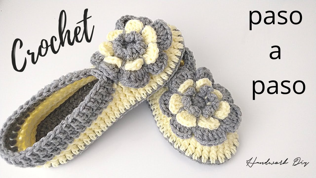 ✅ Zapatos a crochet fáciles de tejer paso a paso