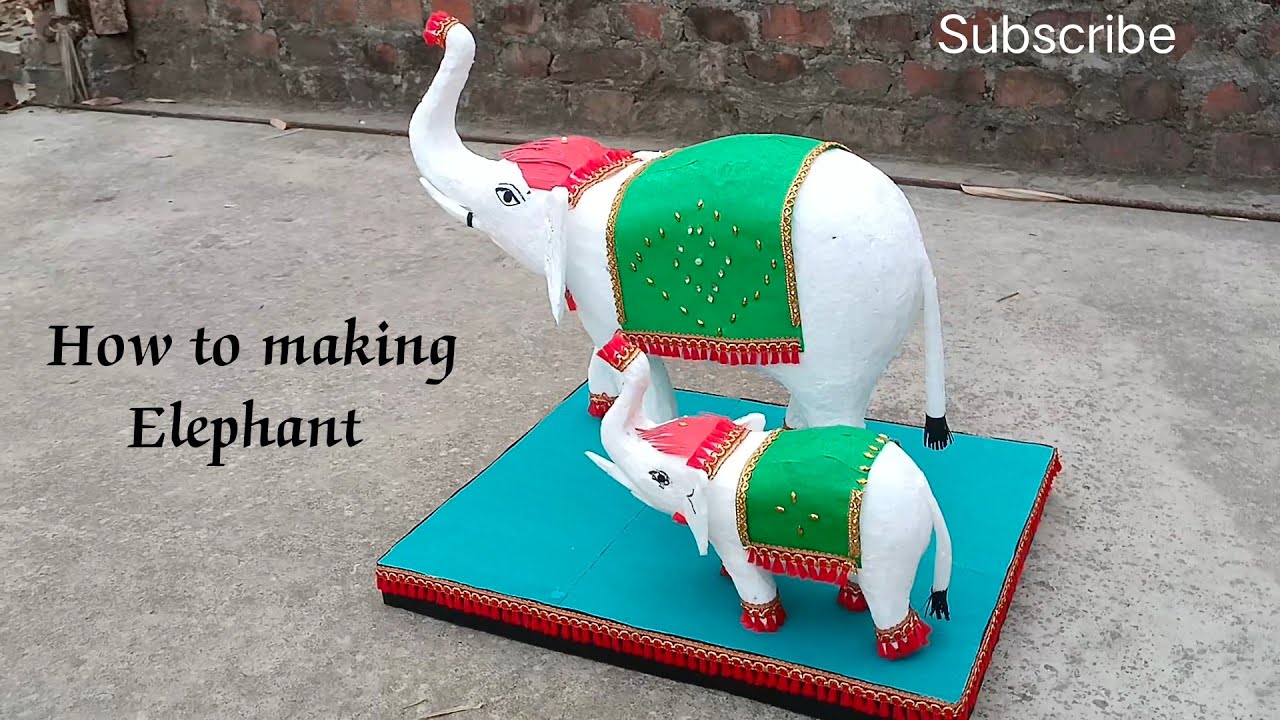 Easy Thermocol Crafts Elephant