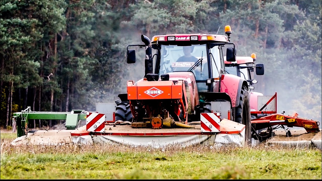 Gras m&auml;hen mit CASE IH Traktoren I Grasernte I Grundtechnik I 2018