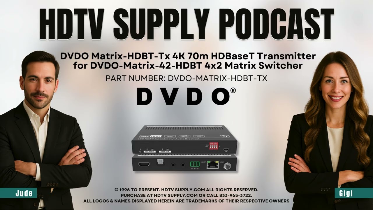 DVDO Matrix-HDBT-Tx 4K 70m HDBaseT Transmitter for DVDO-Matrix-42-HDBT 4x2 Matrix Switcher