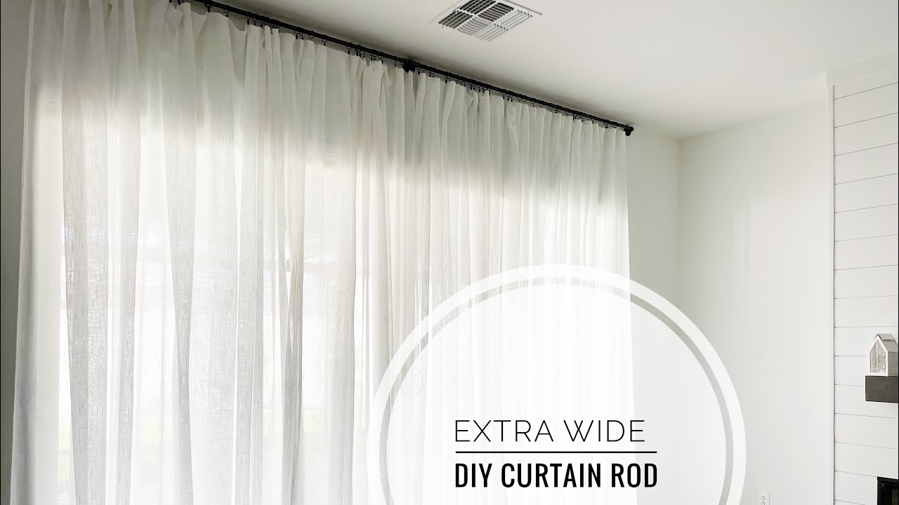DIY Iron Pipe CURTAIN ROD | 12 Foot WIDE