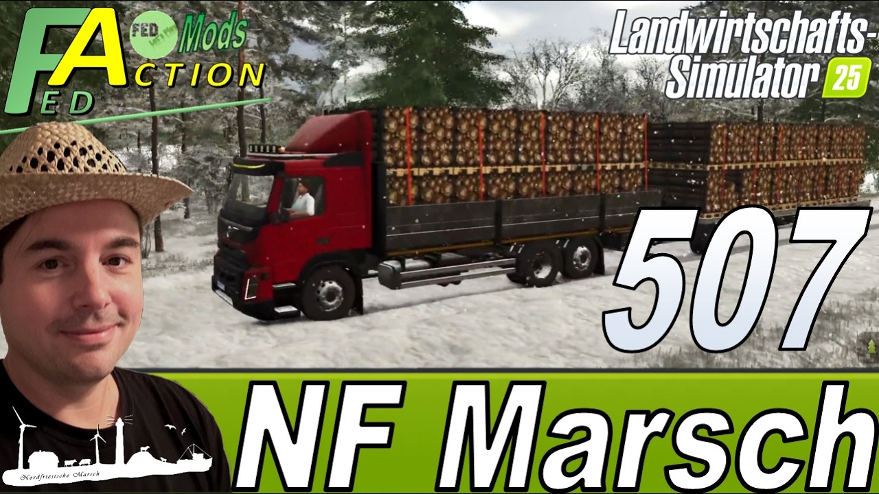 LS25 🚜 507 NF Marsch 4fach 1,5 Mio Liter Holz abtransportieren #landwirtschaftssimulator25 #letsplay