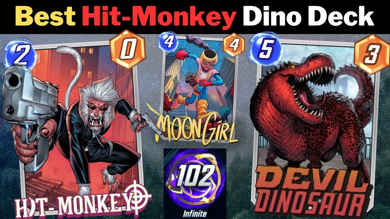BEST HIT MONKEY DEVIL DINOSAUR Deck to Infinite Rank - Marvel Snap
