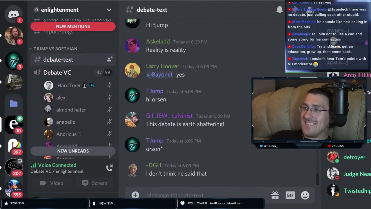 Discord debate with presup