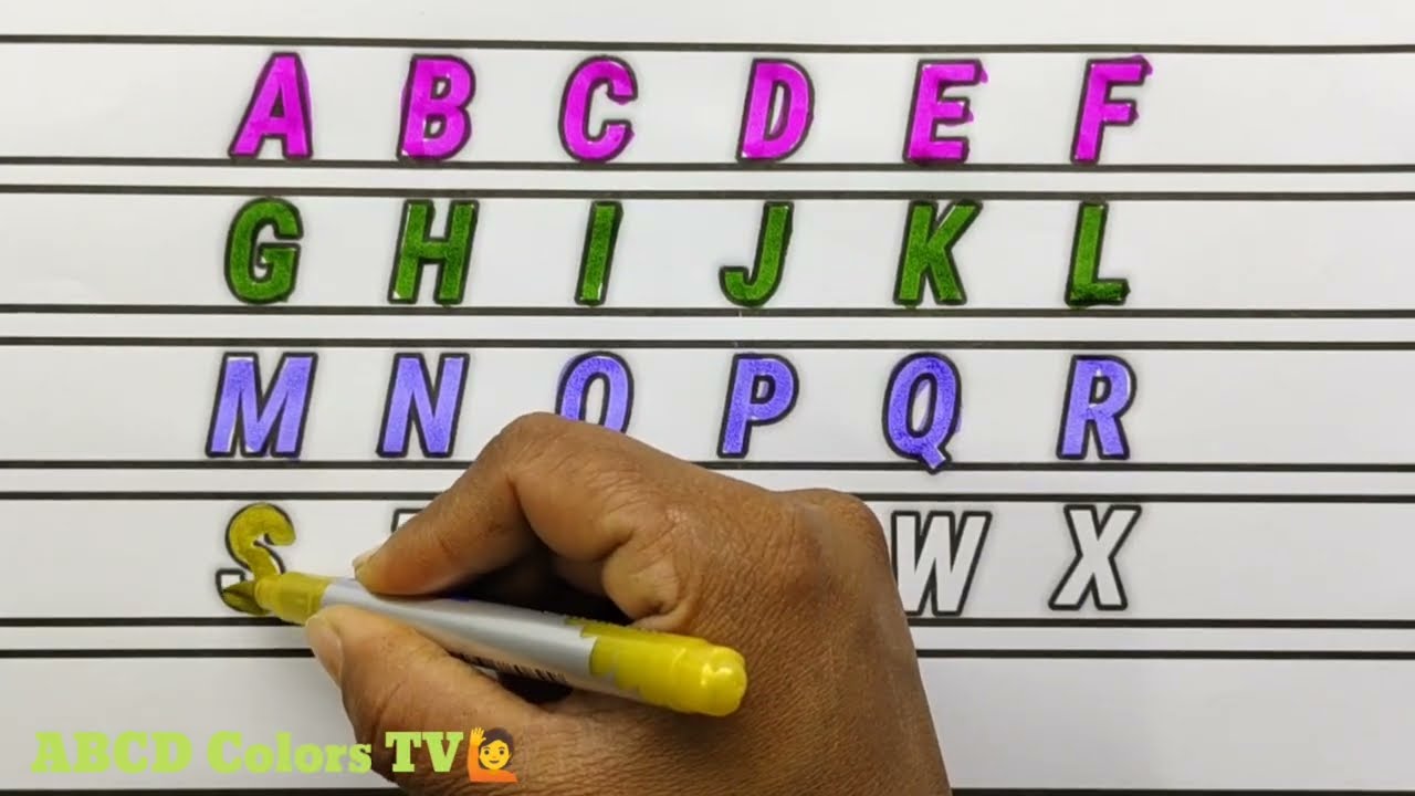  Alphabet Colouring for Kids 🎨 | ABC Songs | ABCD Colours TV
