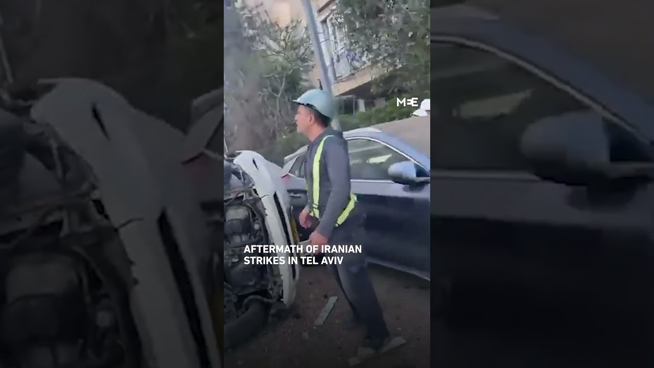 Aftermath of Iranian strikes in Tel Aviv