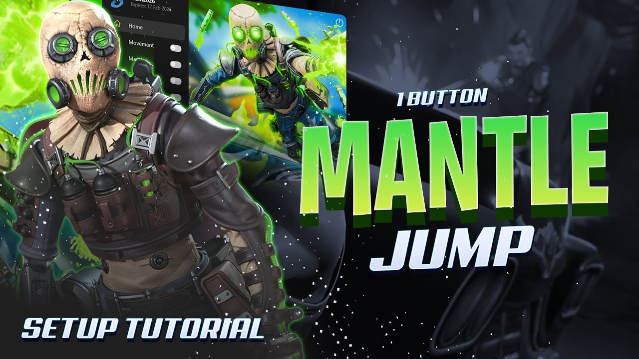 Apex Legends 1 Button Mantle jump and Movement config macro | How to Guides