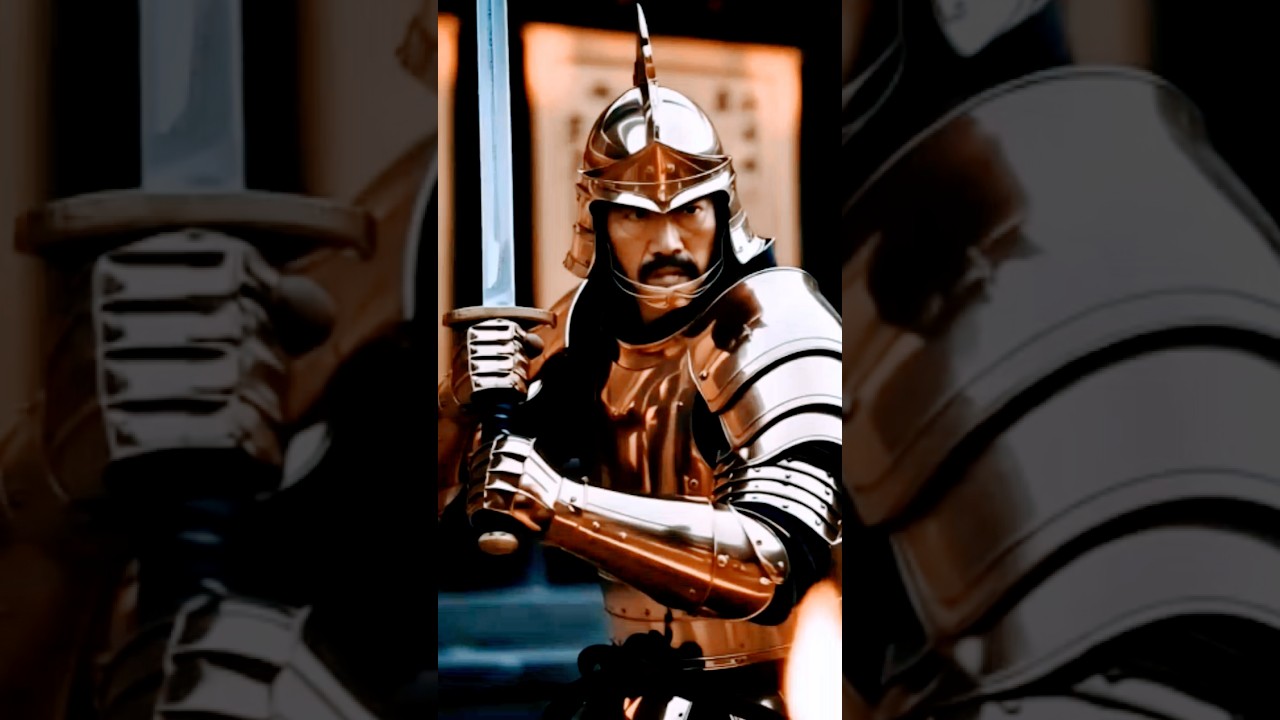 Fierce Edo Warrior in Bronze Armor | Epic Samurai Close-Up
