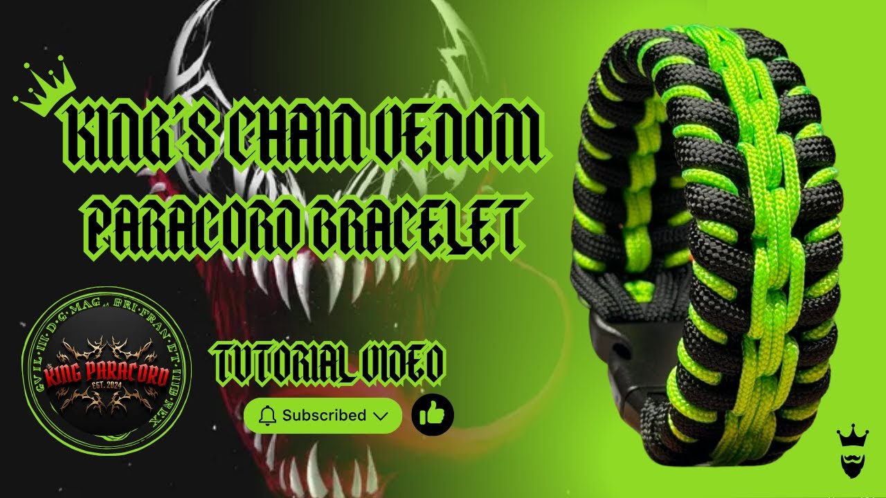 KING’S CHAIN VENOM | Chain Core Paracord Bracelet Tutorial 