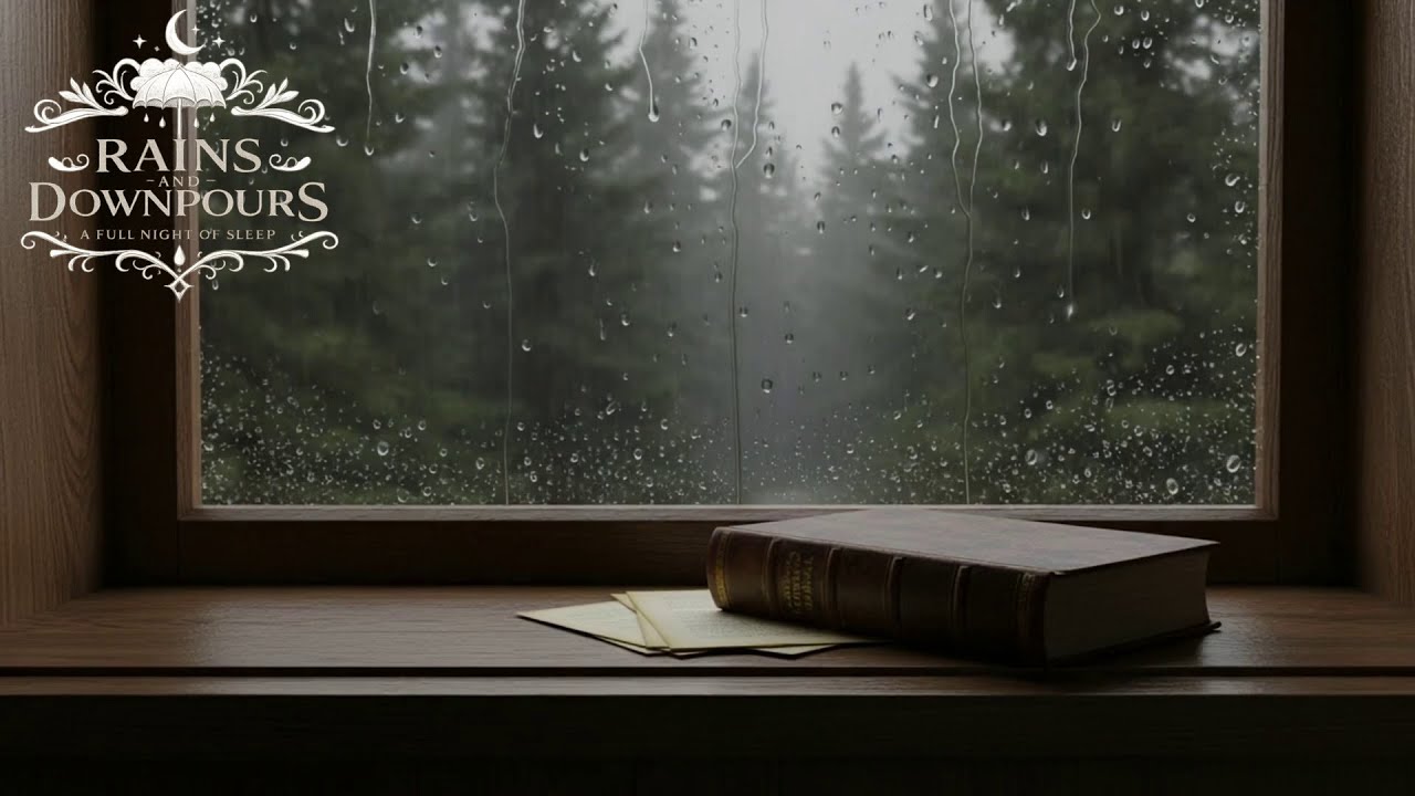 Calm Rainfall on a Bedroom Window – 8 Hours of Peaceful Rain Sounds for Relaxation