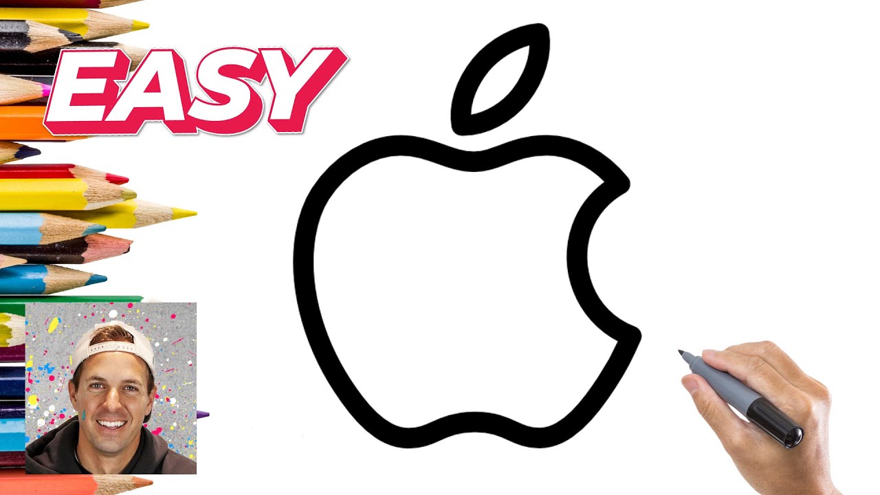 Как нарисовать логотип Apple очень легко ✅ Для начинающих