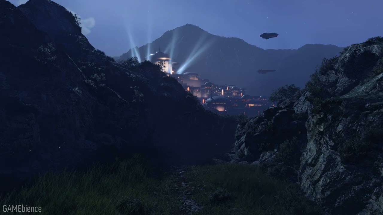 3 Hour - Star Wars Outlaws - Night Time Path to City Ambience