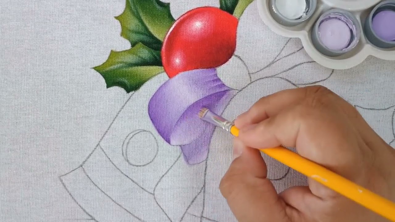 Casinha de Sino Pintura em Tecido