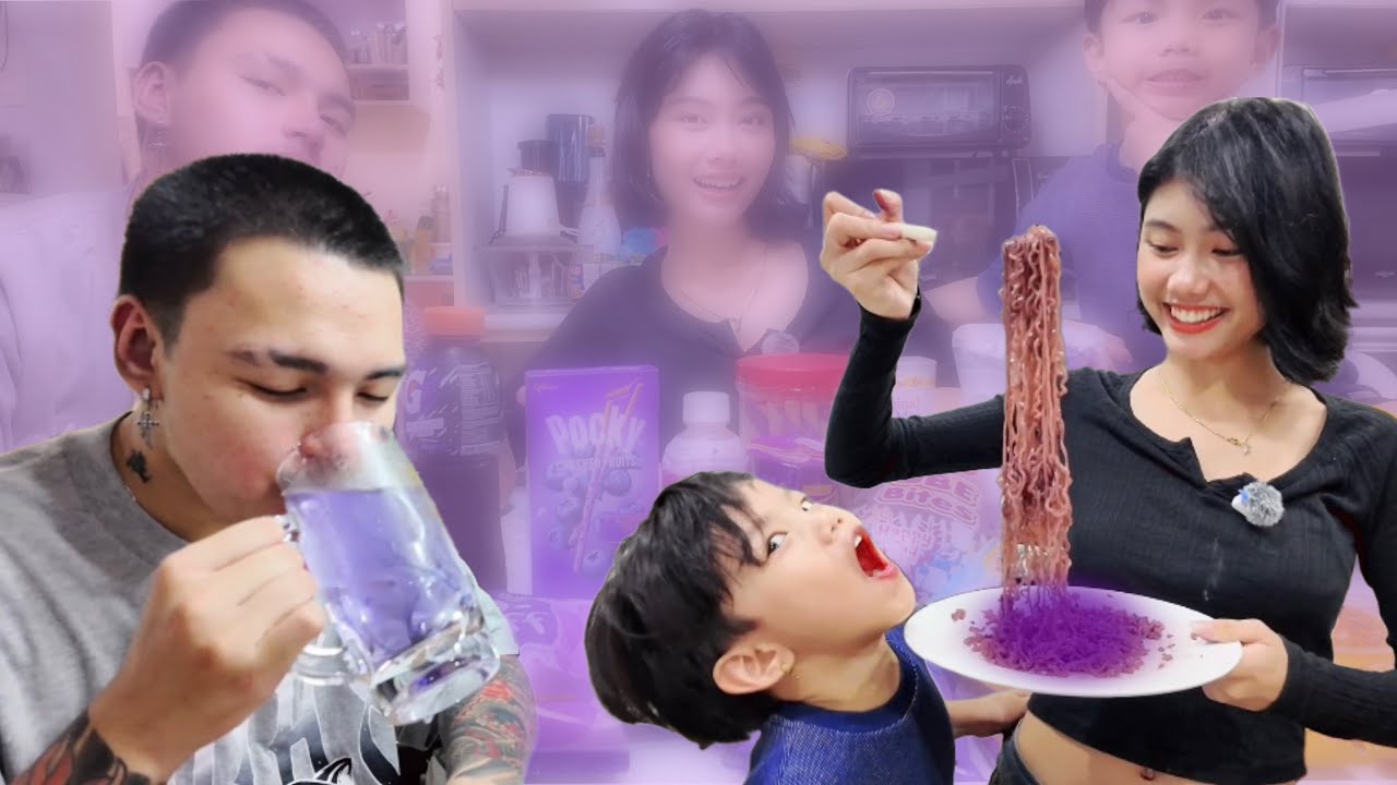 EATING ONLY ONE COLOR OF FOOD FOR A DAY(PURPLE NA YUNG TA* NAMIN) |Sammny Manese)