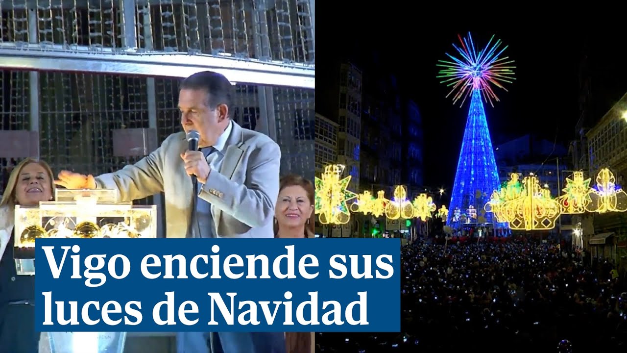 As&iacute; ha encendido Abel Caballero las luces de Navidad de Vigo