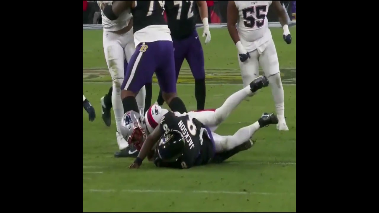 Lamar Jackson is questionable to return vs. the Patriots with a back injury. 