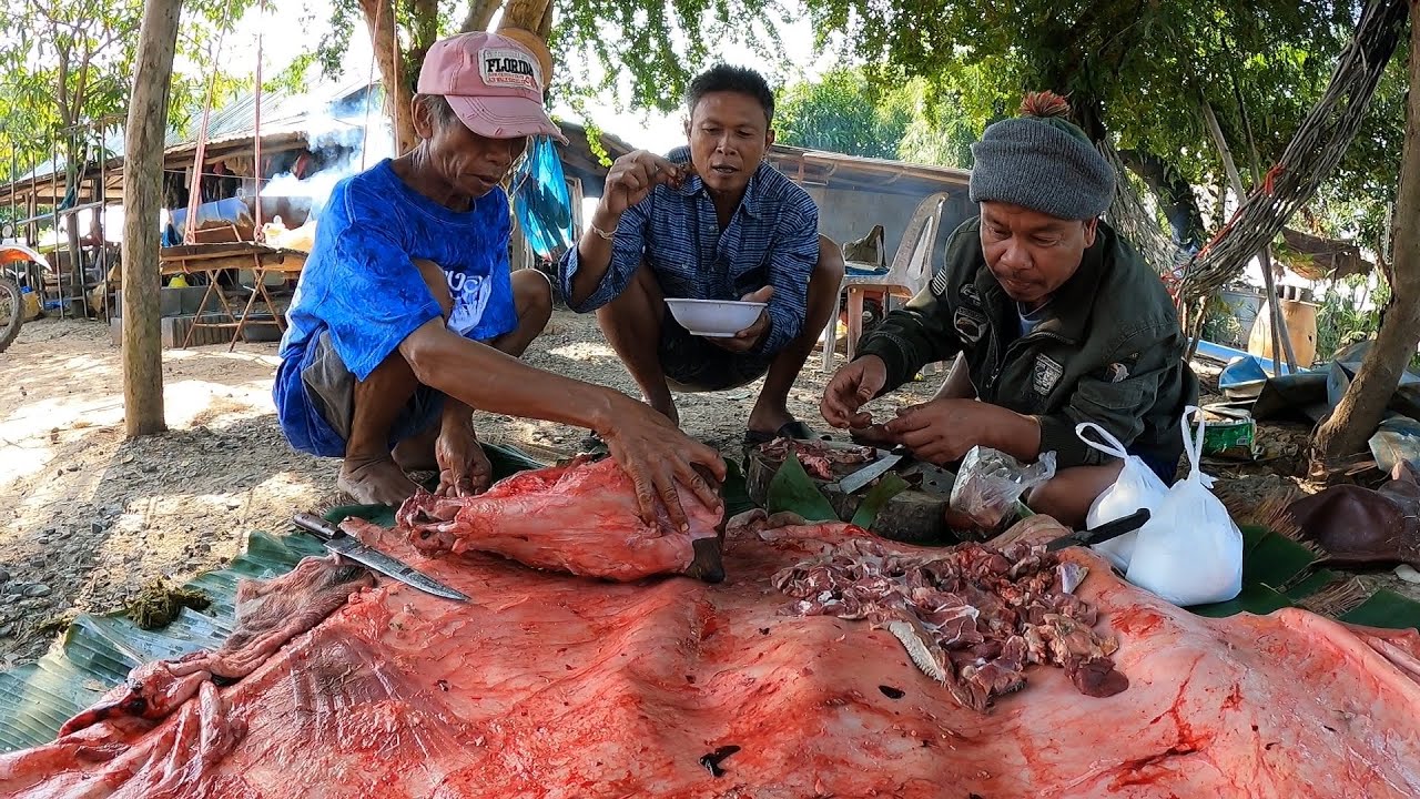 สุดยอดเมนูเด็ด กินแบบโหดๆ หัวหนังวัวของแซ่บ ของคนอีสาน