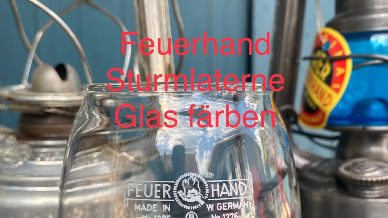 Feuerhand Sturmlaterne / Glas färben