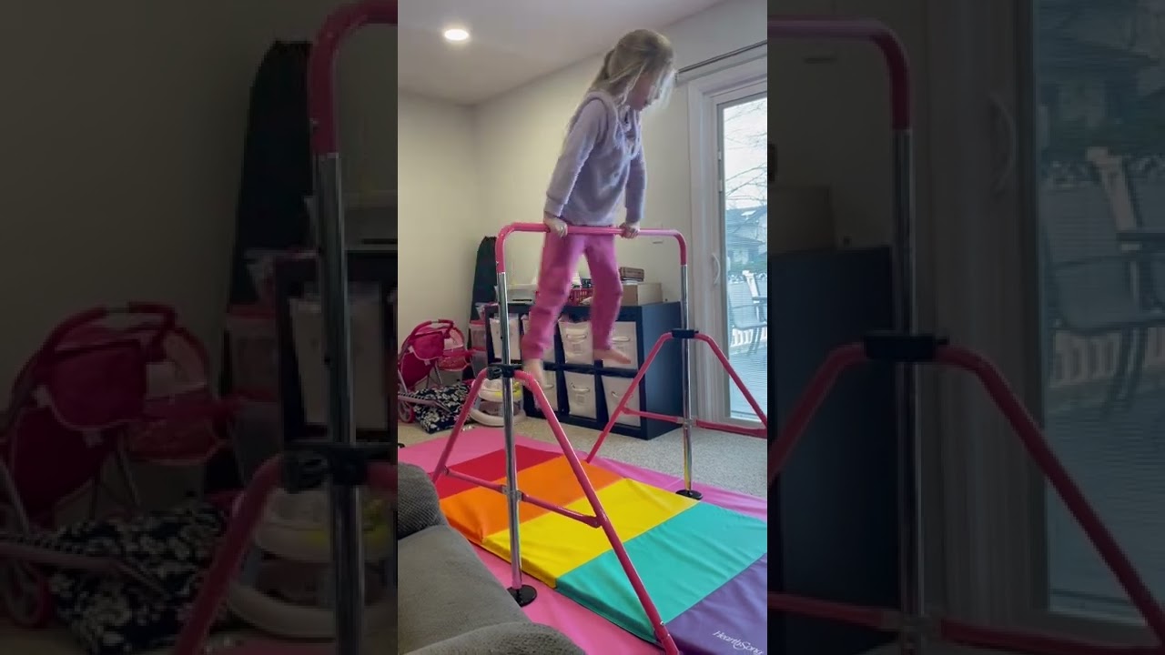 Girls bar gymnastics