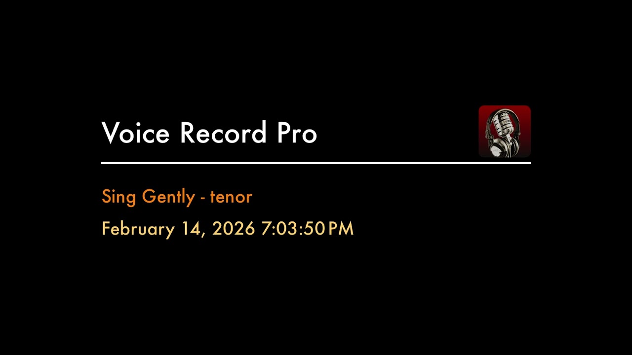 Sing Gently - tenor