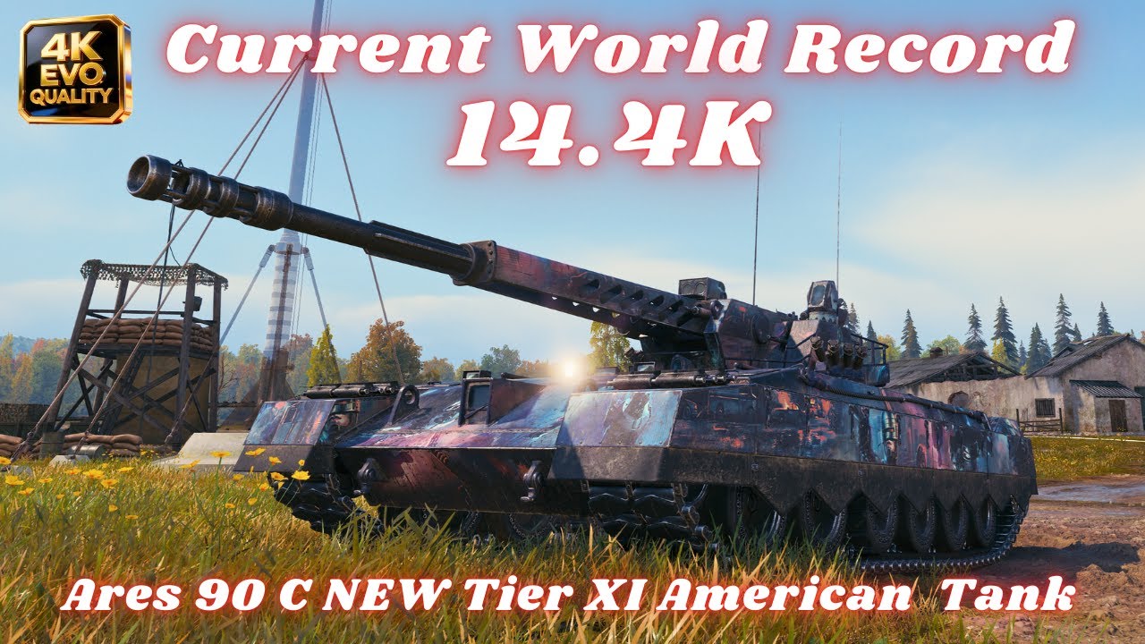 Ares 90 C  Current World Record  14.4K Damage 6 Kills & (11.5K  & 11.7K 9 Kills) World of Tanks