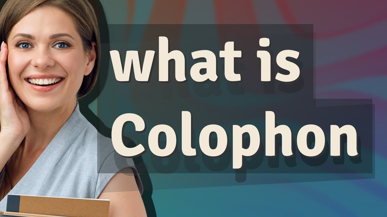 Colophon | meaning of Colophon